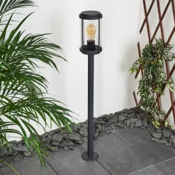 Borne Lumineuse Riola Anthracite, 1 Lumiere