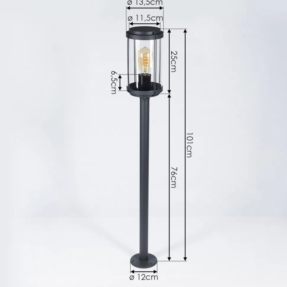Borne Lumineuse Riola Anthracite, 1 Lumiere