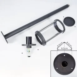 Borne Lumineuse Riola Anthracite, 1 Lumiere