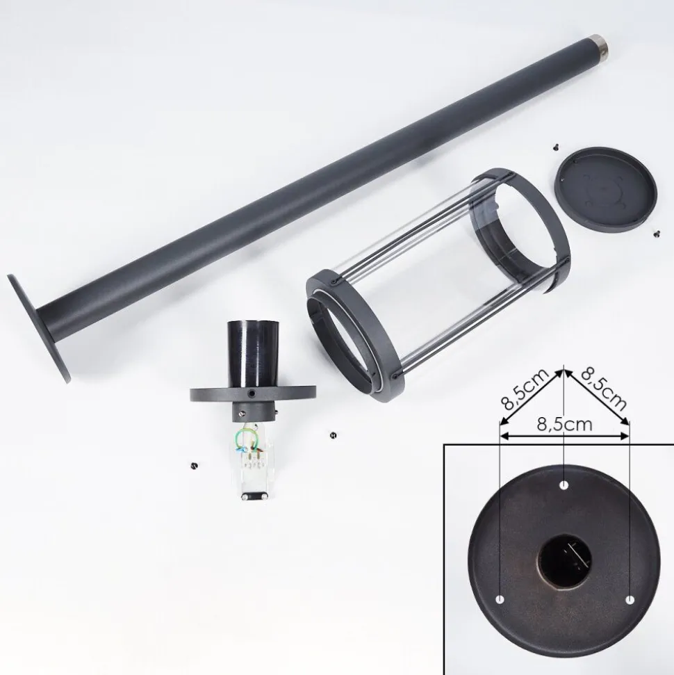 Borne Lumineuse Riola Anthracite, 1 Lumiere