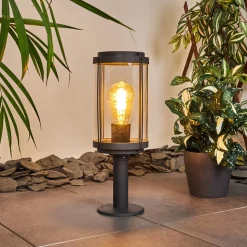 Borne Lumineuse Riola Anthracite, 1 Lumiere