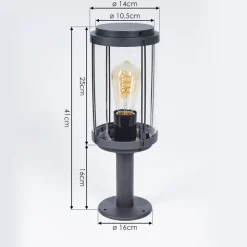 Borne Lumineuse Riola Anthracite, 1 Lumiere