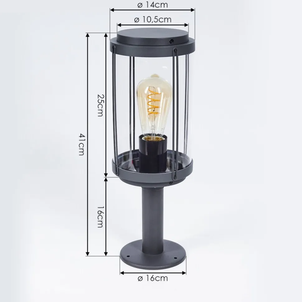 Borne Lumineuse Riola Anthracite, 1 Lumiere