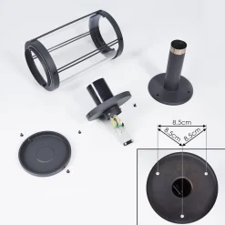 Borne Lumineuse Riola Anthracite, 1 Lumiere