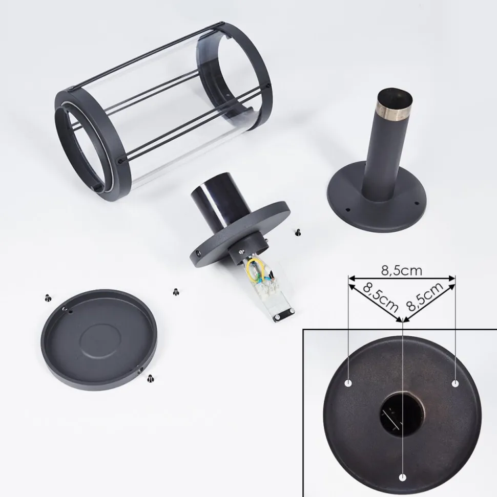 Borne Lumineuse Riola Anthracite, 1 Lumiere