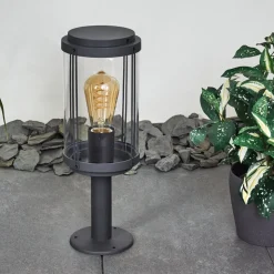Borne Lumineuse Riola Anthracite, 1 Lumiere