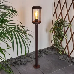Borne Lumineuse Riola Rouille, 1 Lumiere