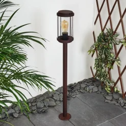 Borne Lumineuse Riola Rouille, 1 Lumiere