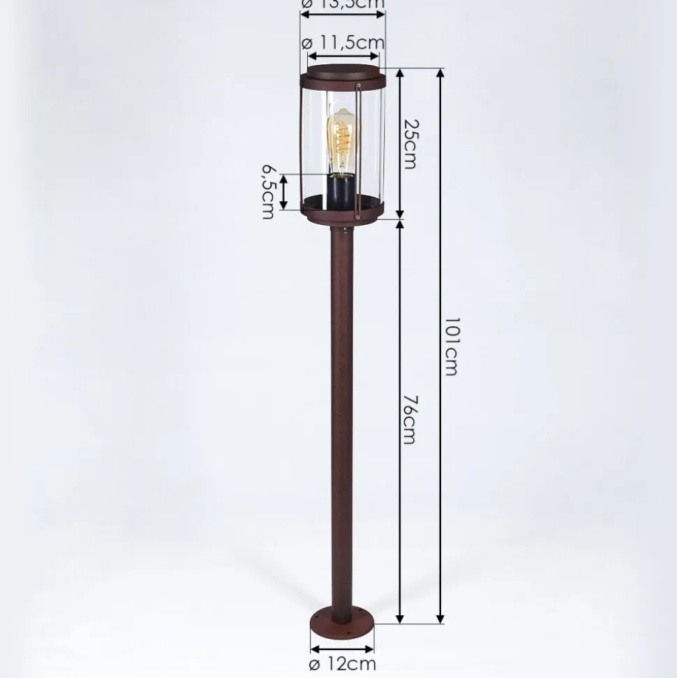 Borne Lumineuse Riola Rouille, 1 Lumiere