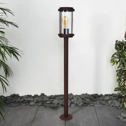 Borne Lumineuse Riola Rouille, 1 Lumiere