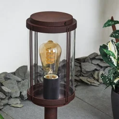 Borne Lumineuse Riola Rouille, 1 Lumiere