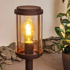 Borne Lumineuse Riola Rouille, 1 Lumiere