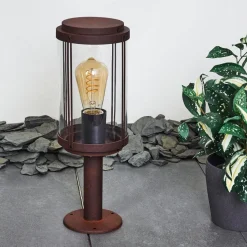 Borne Lumineuse Riola Rouille, 1 Lumiere