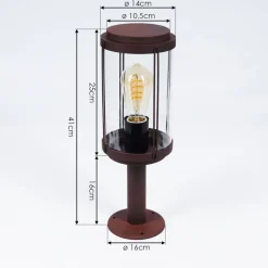 Borne Lumineuse Riola Rouille, 1 Lumiere