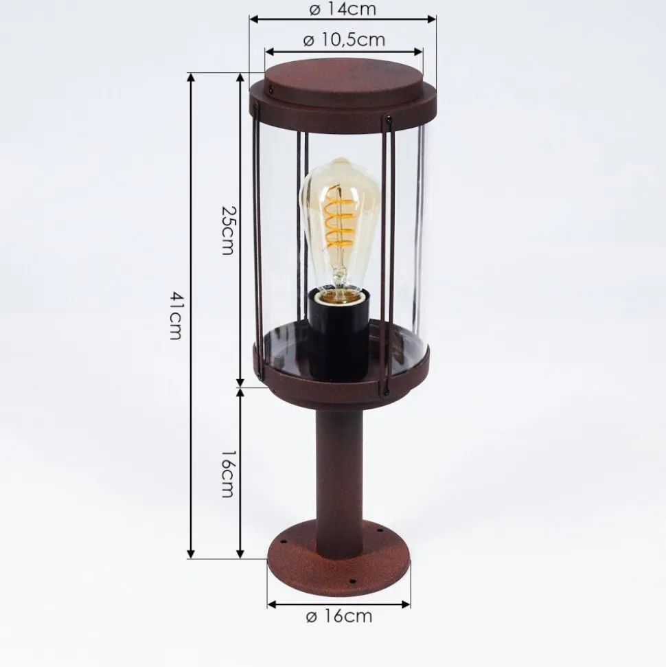 Borne Lumineuse Riola Rouille, 1 Lumiere