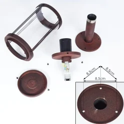 Borne Lumineuse Riola Rouille, 1 Lumiere