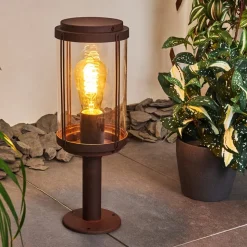 Borne Lumineuse Riola Rouille, 1 Lumiere