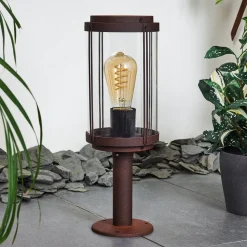 Borne Lumineuse Riola Rouille, 1 Lumiere