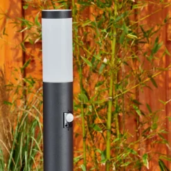 Borne Lumineuse Ruti Noir, 1 Lumiere, Detecteur De Mouvement