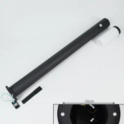 Borne Lumineuse Ruti Noir, 1 Lumiere, Detecteur De Mouvement
