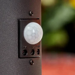 Borne Lumineuse Ruti Noir, 1 Lumiere, Detecteur De Mouvement