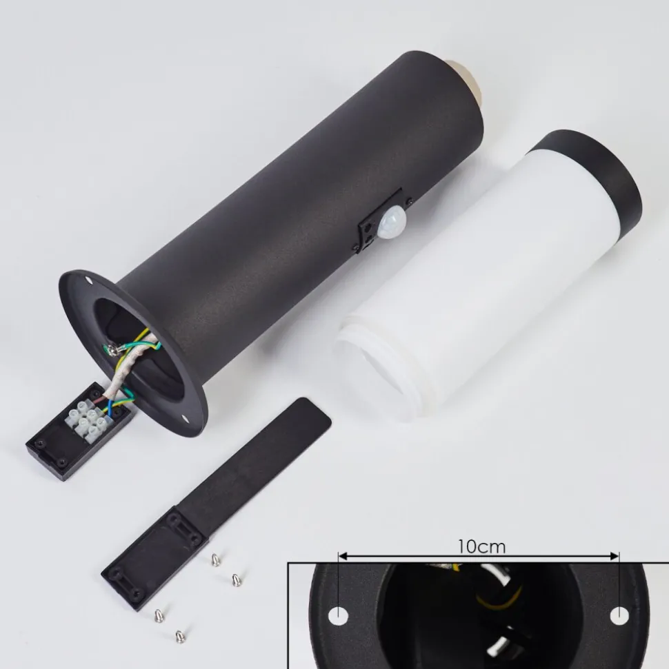 Borne Lumineuse Ruti Noir, 1 Lumiere, Detecteur De Mouvement
