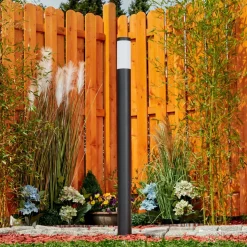 Borne Lumineuse Ruti Noir, 1 Lumiere