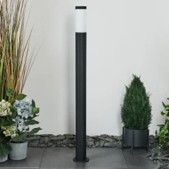 Borne Lumineuse Ruti Noir, 1 Lumiere