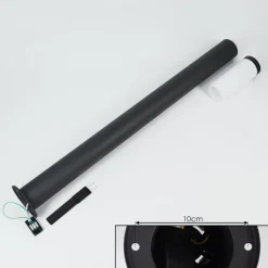Borne Lumineuse Ruti Noir, 1 Lumiere