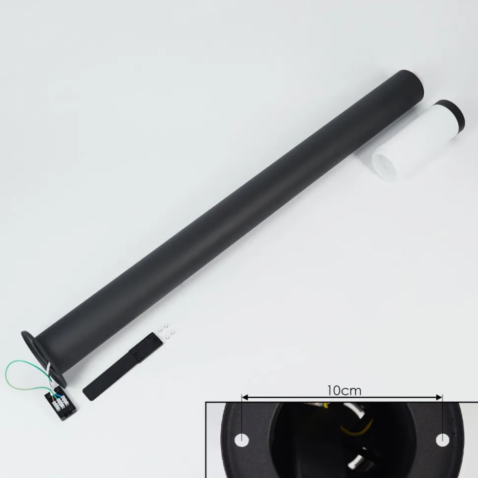 Borne Lumineuse Ruti Noir, 1 Lumiere