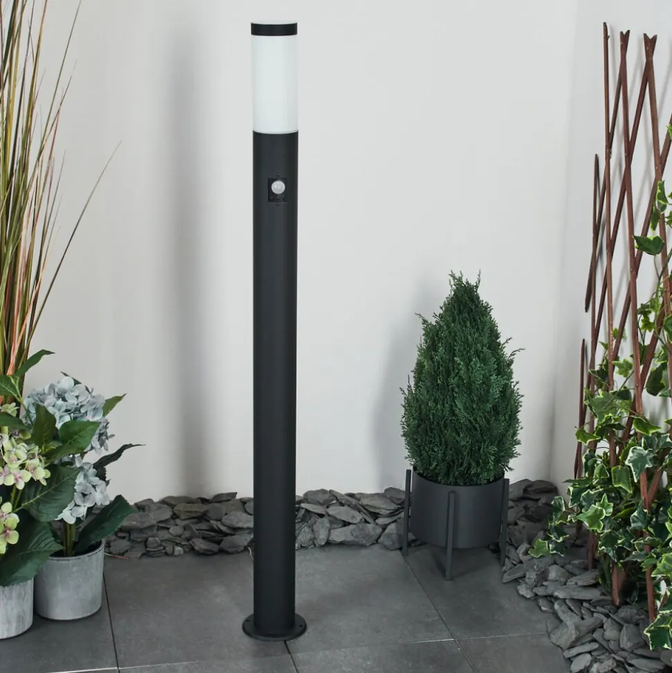 Borne Lumineuse Ruti Noir, 1 Lumiere, Detecteur De Mouvement