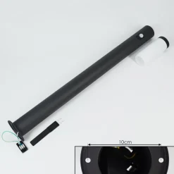 Borne Lumineuse Ruti Noir, 1 Lumiere, Detecteur De Mouvement