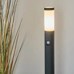 Borne Lumineuse Ruti Noir, 1 Lumiere, Detecteur De Mouvement