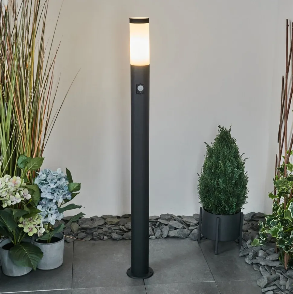 Borne Lumineuse Ruti Noir, 1 Lumiere, Detecteur De Mouvement