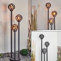 Borne Lumineuse Saaseg Noir, 3 Lumieres