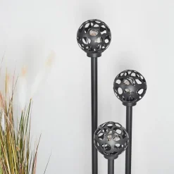 Borne Lumineuse Saaseg Noir, 3 Lumieres