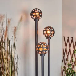 Borne Lumineuse Saaseg Noir, 3 Lumieres