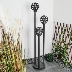 Borne Lumineuse Saaseg Noir, 3 Lumieres