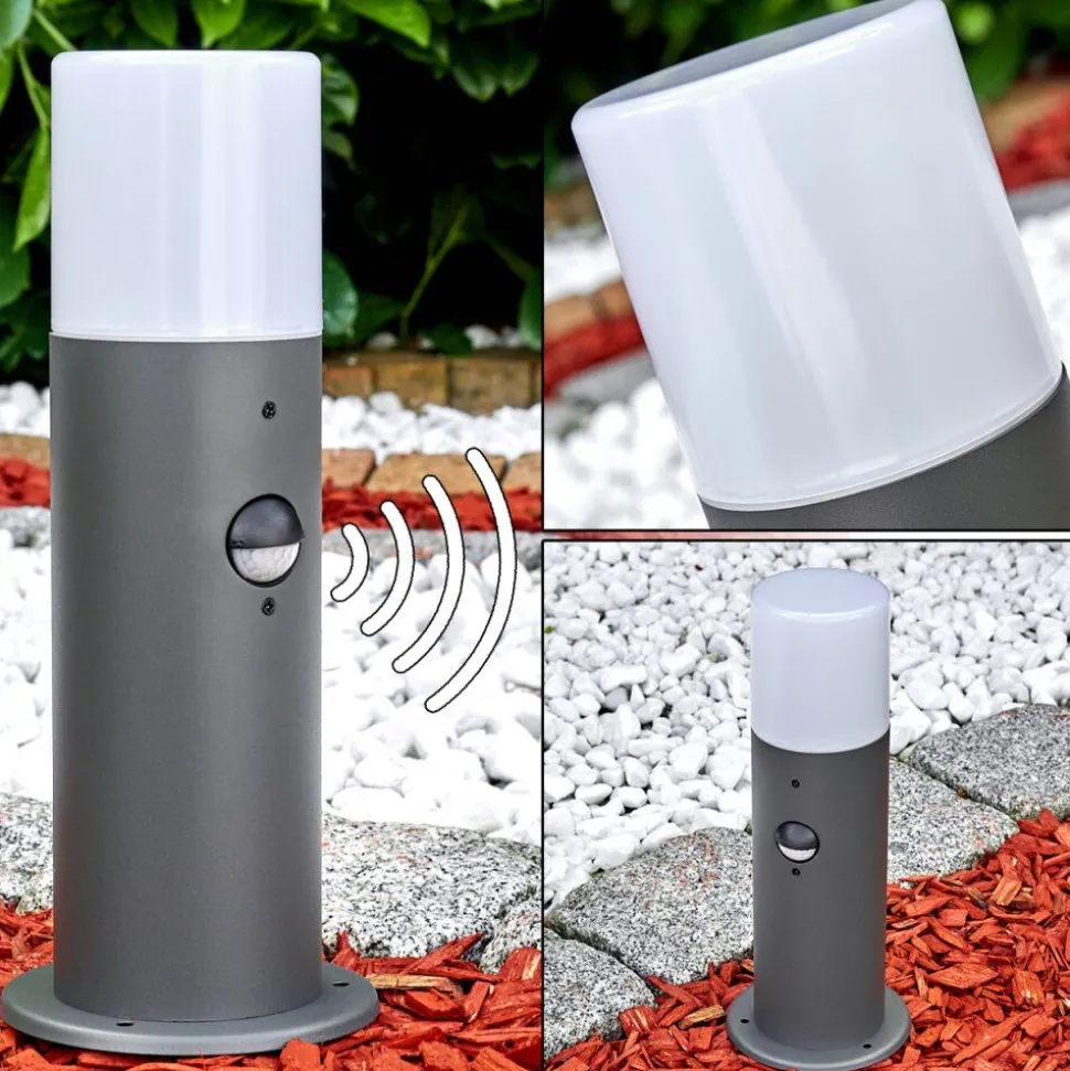 Borne Lumineuse Schafhaus Anthracite, 1 Lumiere, Detecteur De Mouvement
