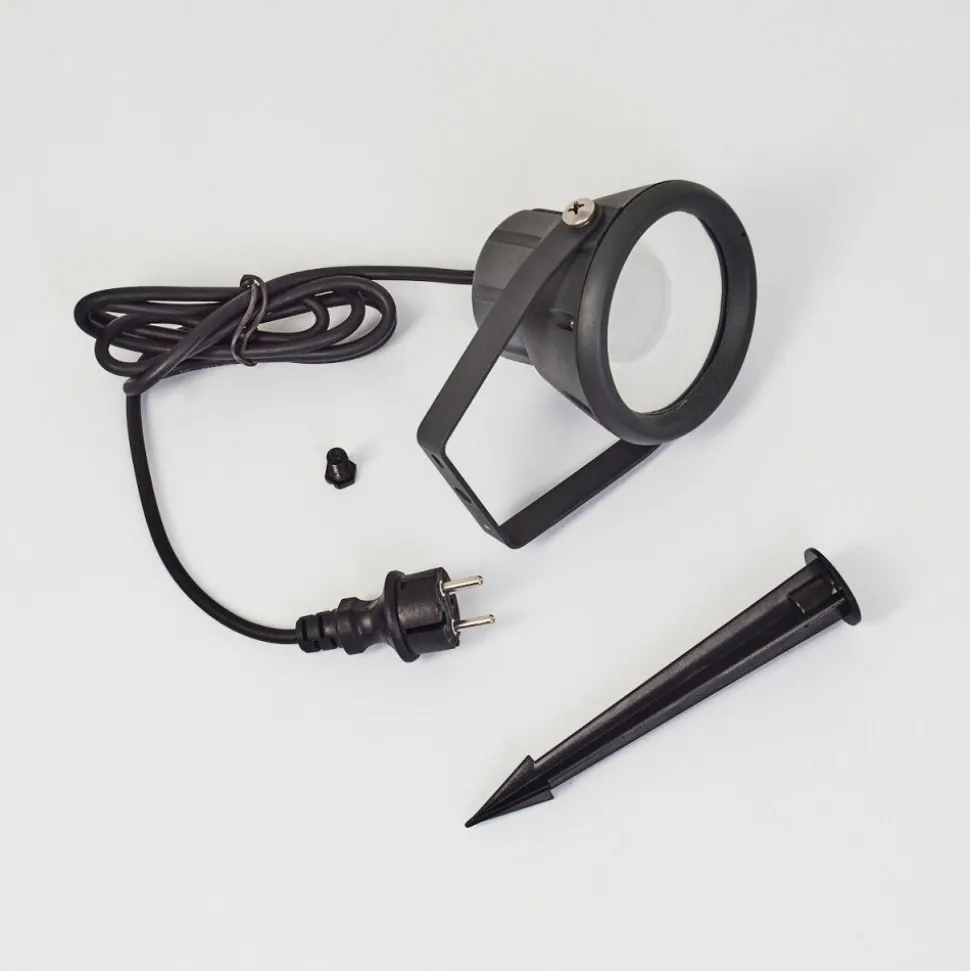 Borne Lumineuse Sempach Led Noir, 1 Lumiere, Changeur De Couleurs