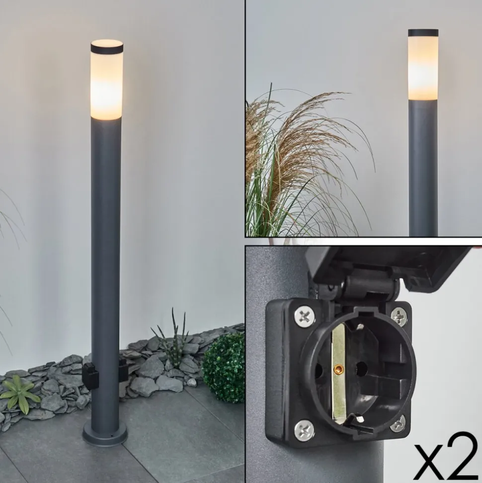 Borne Lumineuse Sessa Anthracite, 1 Lumiere