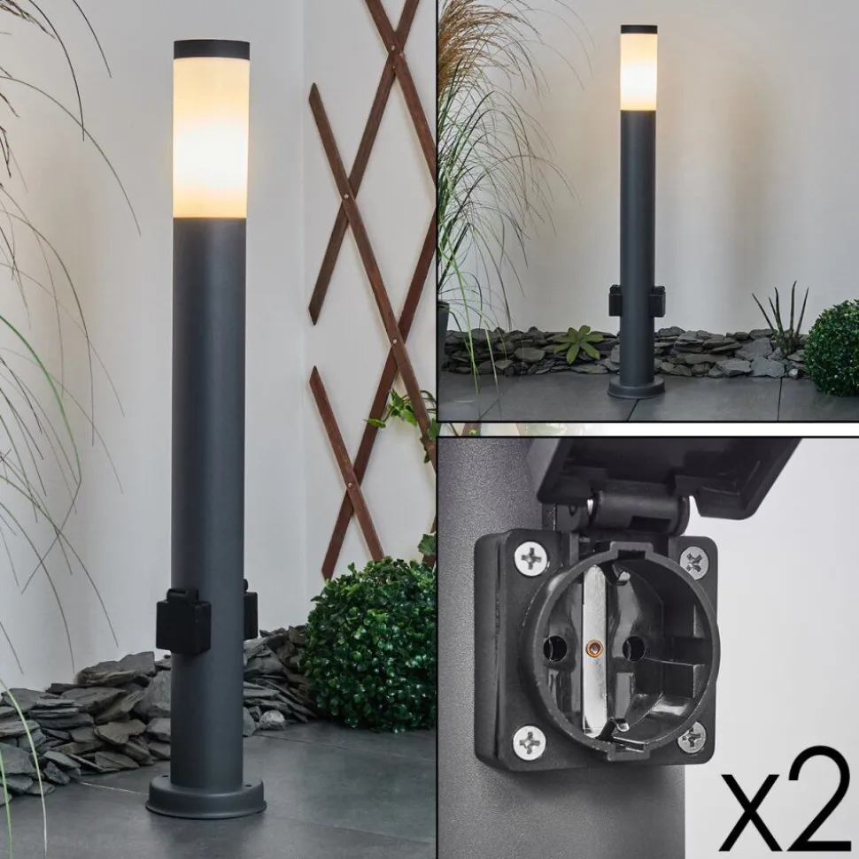 Borne Lumineuse Sessa Anthracite, 1 Lumiere