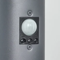 Borne Lumineuse Sessa Anthracite, 1 Lumiere, Detecteur De Mouvement