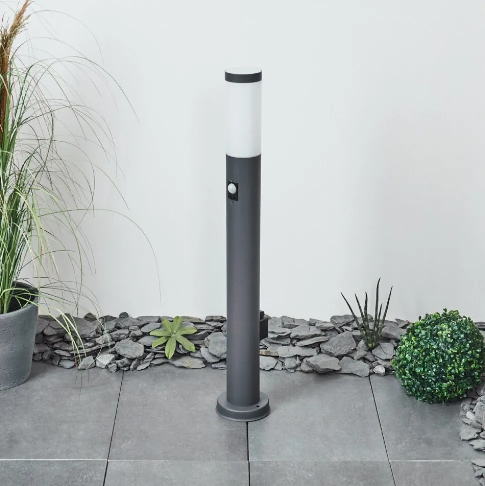 Borne Lumineuse Sessa Anthracite, 1 Lumiere, Detecteur De Mouvement