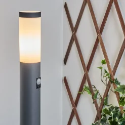 Borne Lumineuse Sessa Anthracite, 1 Lumiere, Detecteur De Mouvement