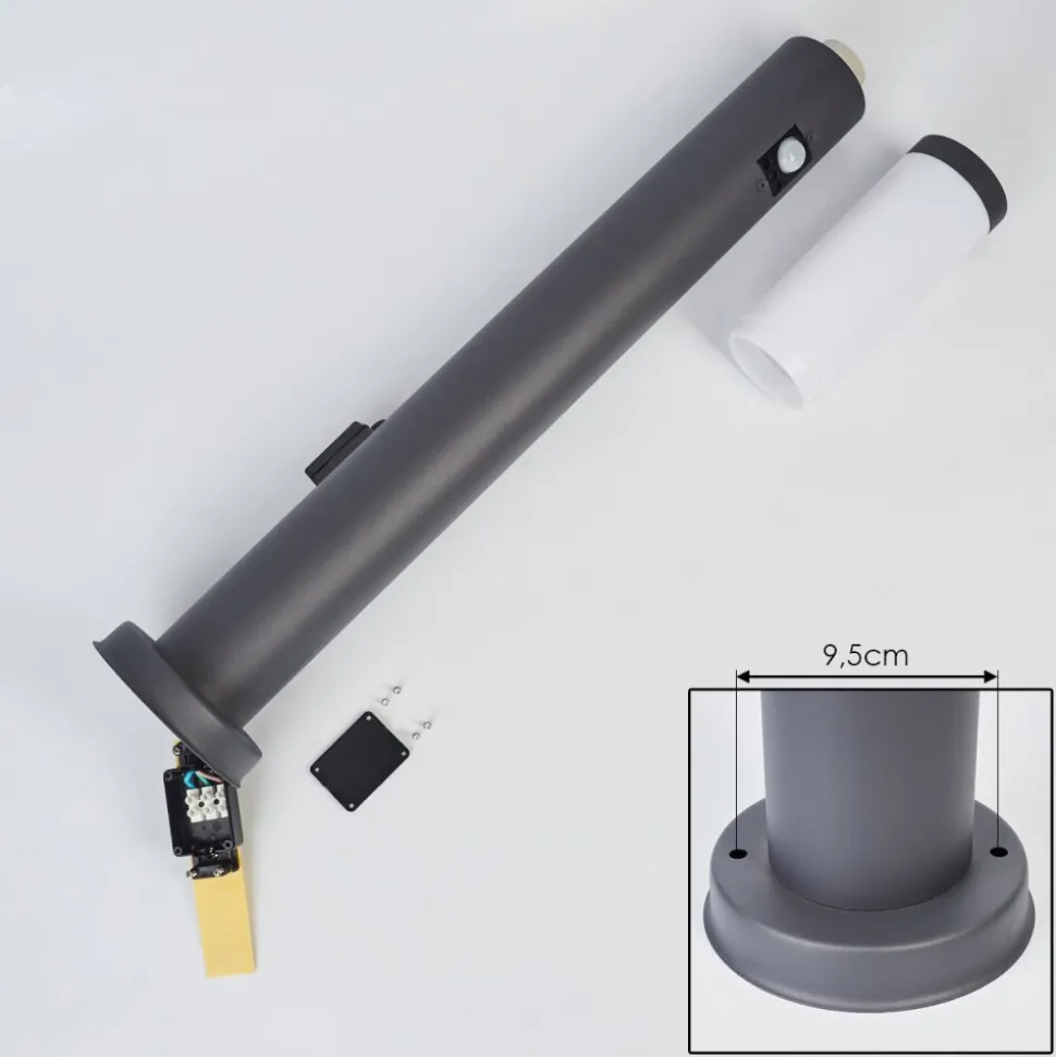 Borne Lumineuse Sessa Anthracite, 1 Lumiere, Detecteur De Mouvement