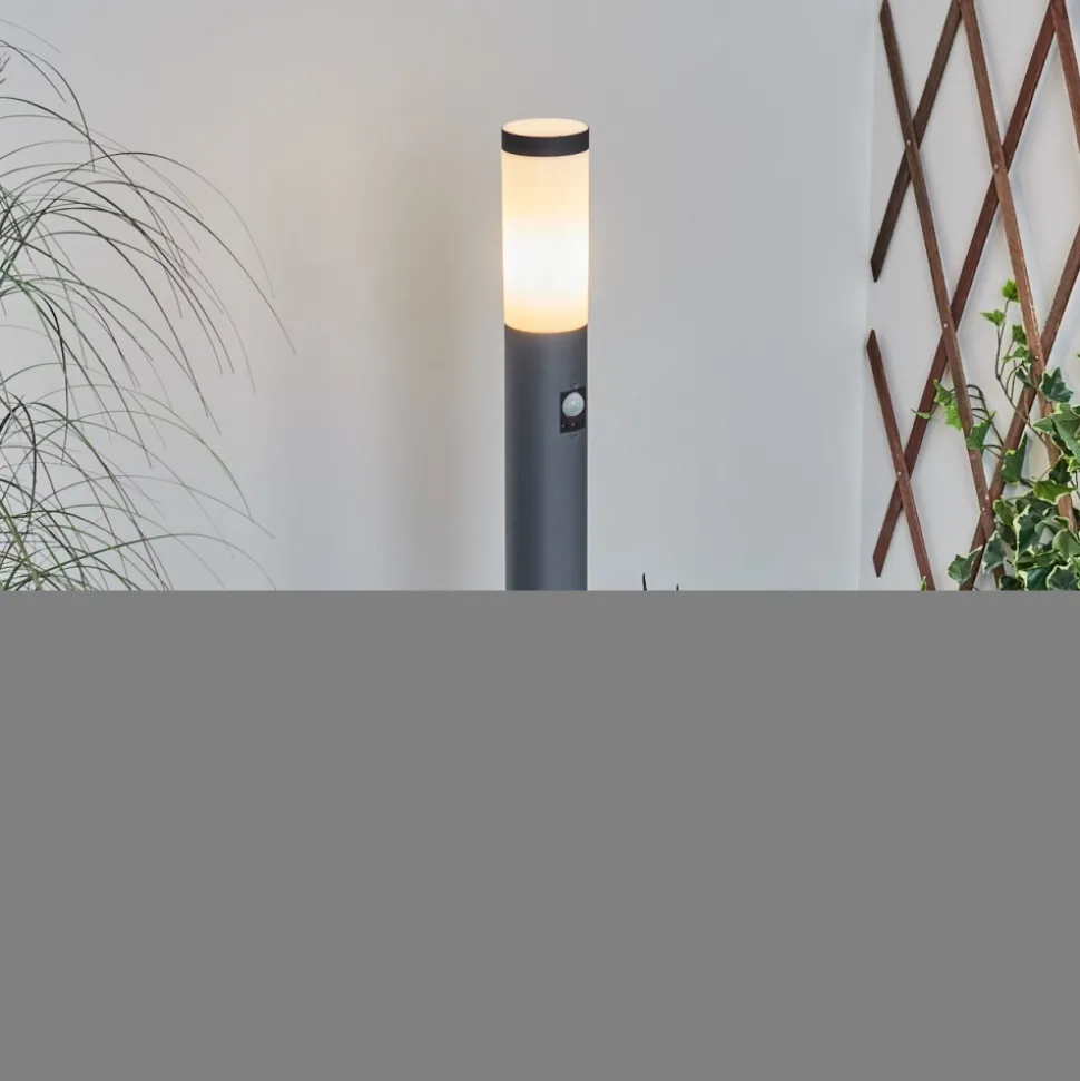 Borne Lumineuse Sessa Anthracite, 1 Lumiere, Detecteur De Mouvement
