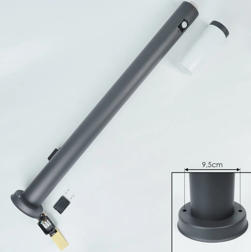 Borne Lumineuse Sessa Anthracite, 1 Lumiere, Detecteur De Mouvement