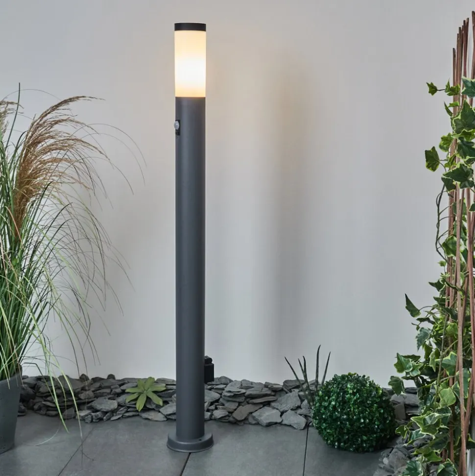 Borne Lumineuse Sessa Anthracite, 1 Lumiere, Detecteur De Mouvement