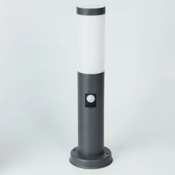 Borne Lumineuse Sessa Anthracite, 1 Lumiere, Detecteur De Mouvement